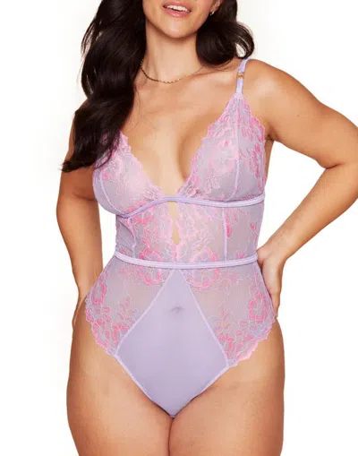 Adore Me Calissa Bodysuit Lingerie In Medium Purple