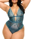 Adore Me Calissa Lace Bodysuit Lingerie In Dark Blue
