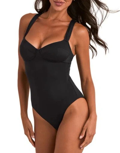 Adore Me Cariba Swimwear One Piece Swimsuit In Black