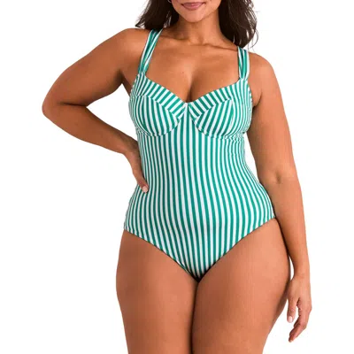 Adore Me Cariba Swimwear One Piece Swimsuit In Blue