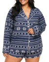 Adore Me Cecelia Pajama Set In Novelty Blue