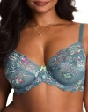 Adore Me Chelsi Unlined Demi Bra In Blue