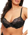 Adore Me Chelsi Unlined Demi Bra In Black