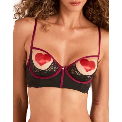 Adore Me Chevelle Unlined Cupless Bra In Black
