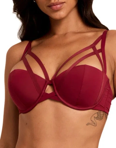 Adore Me Chyance Contour Balconette Bra In Red
