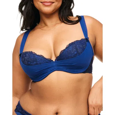 Adore Me Clairabella Contour Demi Bra In Dark Blue