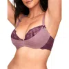 Adore Me Clairabella Contour Demi Bra In Dark Purple