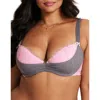 Adore Me Clairabella Contour Demi Bra In Pink