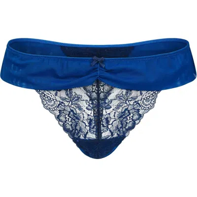 Adore Me Clairabella Thong Panties In Dark Blue