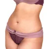 Adore Me Clairabella Thong Panties In Dark Purple