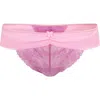 Adore Me Clairabella Thong Panties In Medium Pink