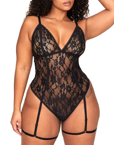 Adore Me Clarisse Bodysuit Lingerie In Black