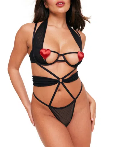 Adore Me Coco Unlined Bodysuit Lingerie In Black