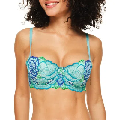 Adore Me Colete Contour Balconette Bra In Floral Blue