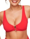 Adore Me Coraline Swimwear Contour Bustier Top In Dark Orange