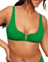 Adore Me Coraline Swimwear Contour Bustier Top In Green