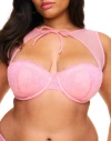 Adore Me Cordelia Push Up Balconette Bra In Medium Pink