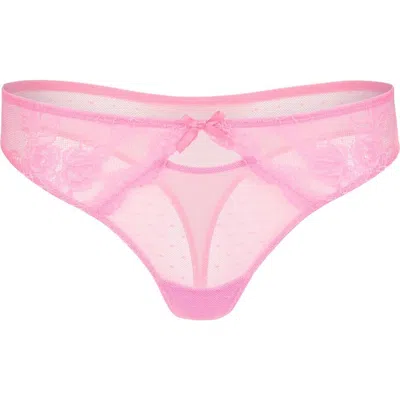Adore Me Cordelia Thong Panties In Medium Pink