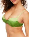 Adore Me Cyla Push Up Plunge Bra In Medium Green