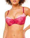 Adore Me Cyla Push Up Plunge Bra In Medium Pink