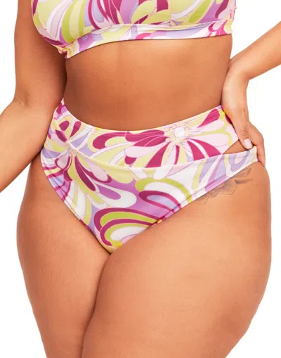 Adore Me Darby Women's Plus-size Swimwear High-waisted Bikini Bottom In Multi