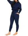 Adore Me Davinia Hoodie And Joggers Set In Dark Blue