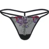 Adore Me Delilah G-string Panties In Floral Purple