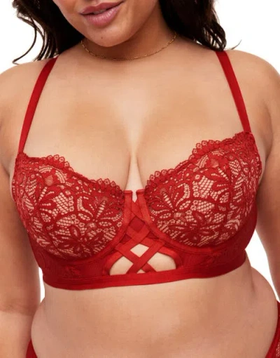 Adore Me Diara Contour Balconette Bra In Dark Red