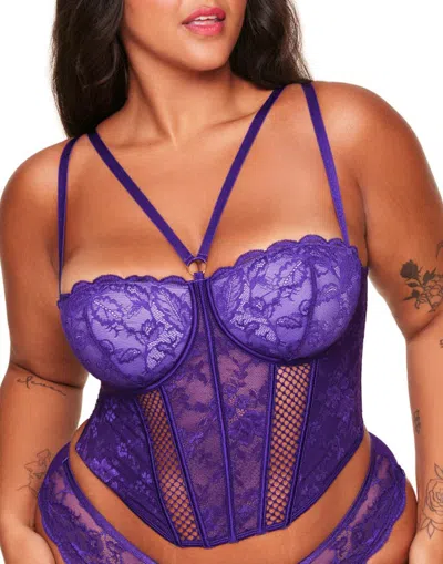 Adore Me Dominika Contour Bustier Top In Dark Purple