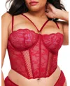Adore Me Dominika Contour Bustier Top In Dark Red