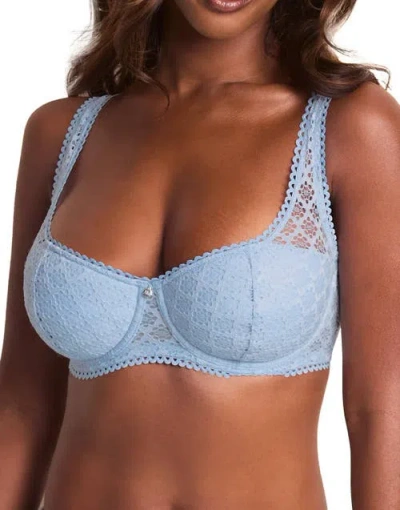 Adore Me Ede Push Up Balconette Bra In Blue