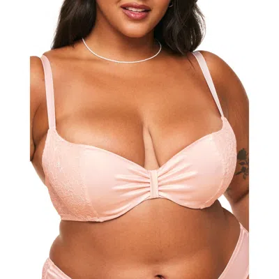 Adore Me Eira Push Up Demi Bra In Pink