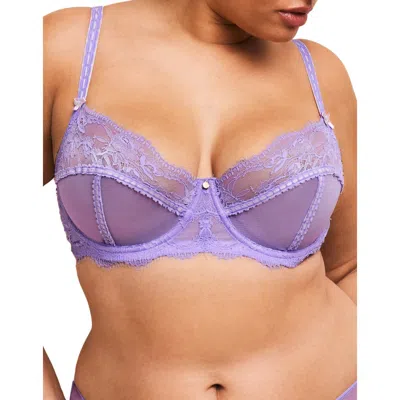 Adore Me Ela Unlined Balconette Bra In Medium Purple