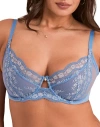 Adore Me Elea Unlined Full Coverage Bra In Blue