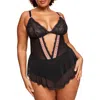 Adore Me Eleanor Bodysuit Lingerie In Black