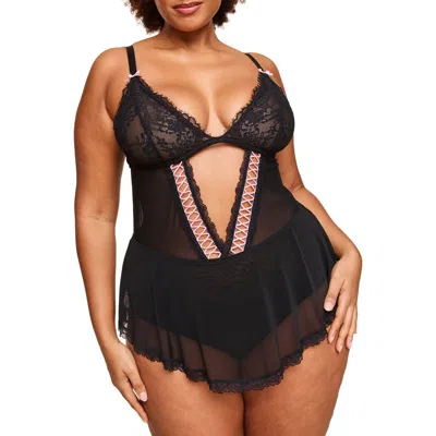 Adore Me Eleanor Bodysuit Lingerie In Black