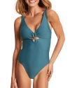Adore Me Elizabeth Swimwear Smoothing One Piece In Blue