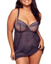 Adore Me Ella Babydoll Lingerie In Dark Purple