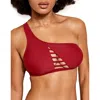 Adore Me Elle Swimwear Bikini Bottom In Dark Red