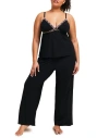 Adore Me Eloisa Tank Top & Pants Pajama Set In Black