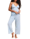 Adore Me Eloisa Tank Top & Pants Pajama Set In Light Blue