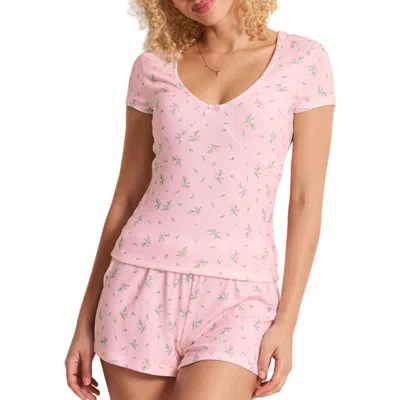 Adore Me Eloise Short Pajama Set In Pink