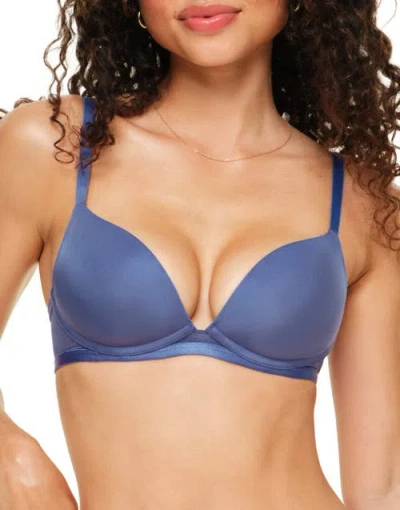 Adore Me Elora Push Up Plunge Bra In Dark Blue