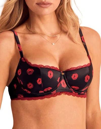 Adore Me Elsie Contour Balconette Bra In Black