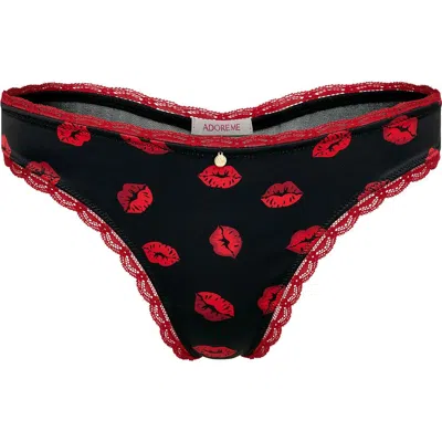 Adore Me Elsie Thong Panties In Black
