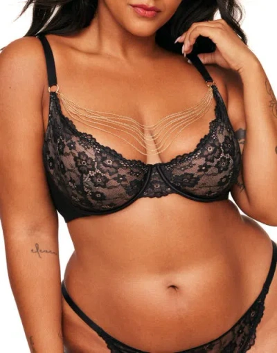 Adore Me Elyza Unlined Demi Bra In Black
