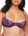 Adore Me Elyza Unlined Demi Bra In Dark Purple
