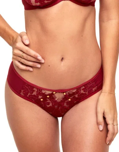 Adore Me Emmeline Cheeky Panties In Dark Red