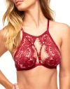 Adore Me Emmeline Unlined Plunge Bra In Dark Red