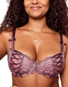 Adore Me Enny Contour Balconette Bra In Dark Purple